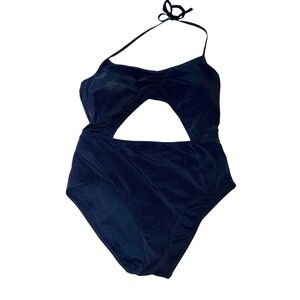 Abercrombie & Fitch Navy Cutout One Piece Swimsuit size Medium